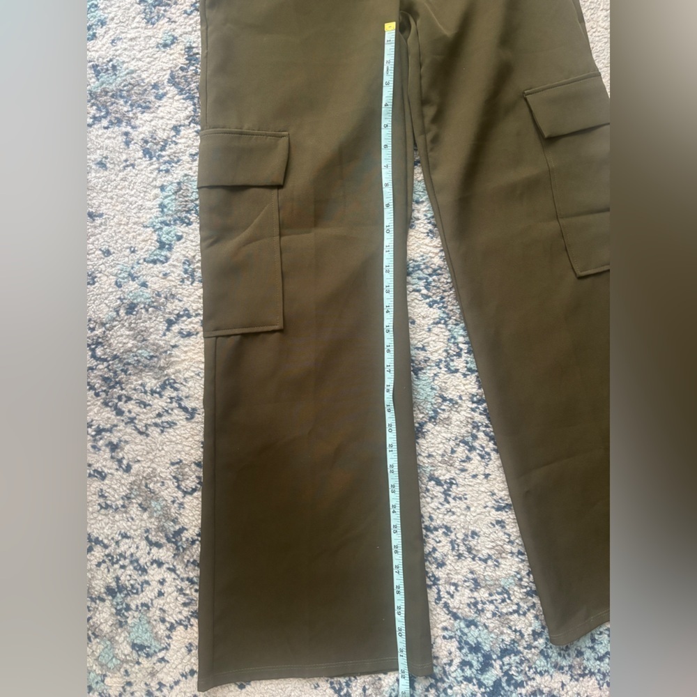 Windsor Olive Keep It Cool Wide-Leg Cargo Trouser Pants XS NEW! - Picture 9 of 9